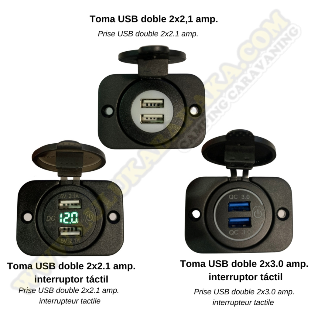 Toma USB doble (escoger el modelo)